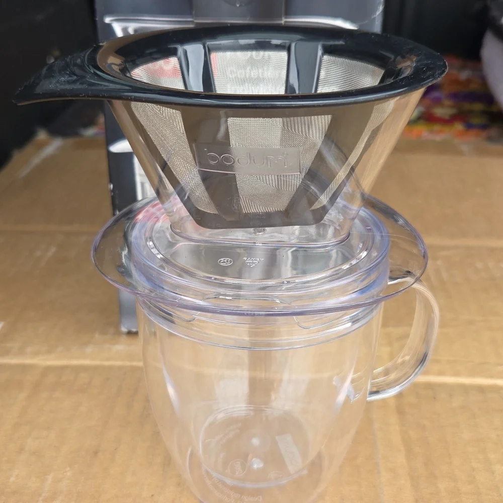 Bodum Pour Over Single Serve Coffee Maker 12 Ounce Set NIB
